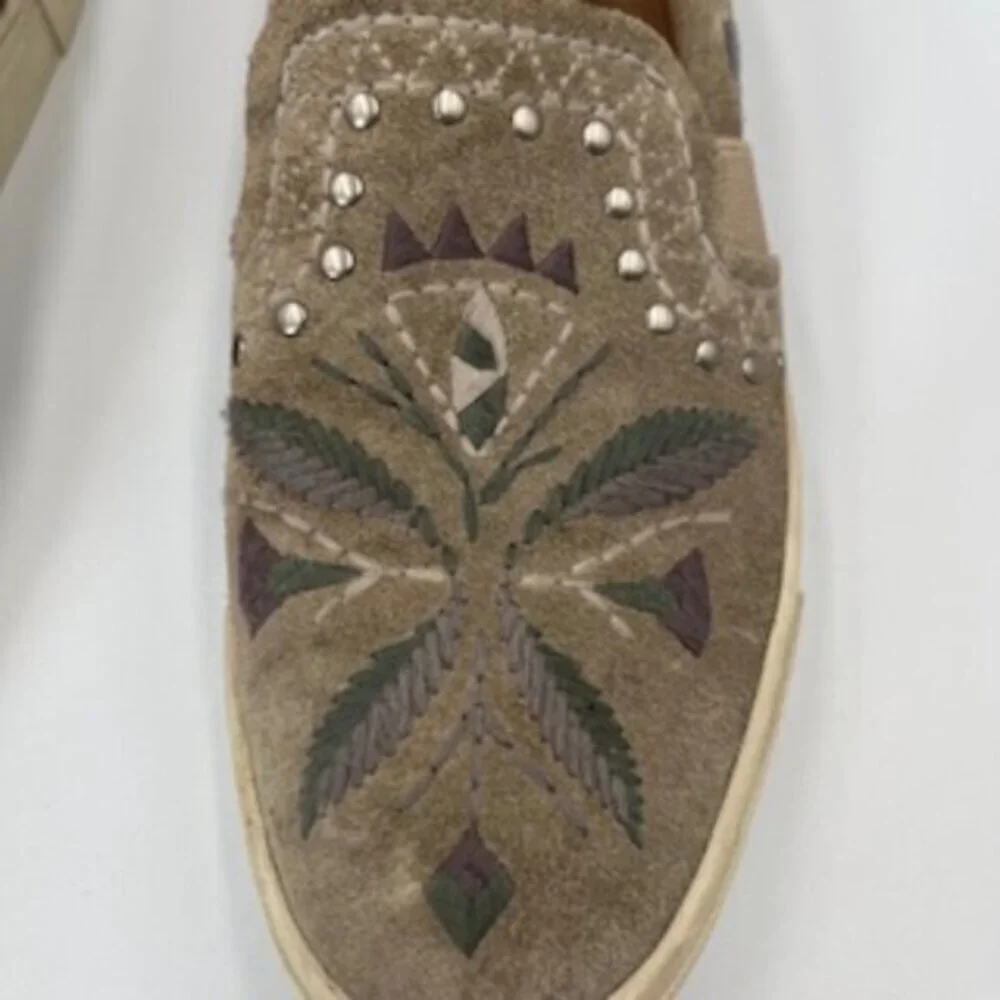 Frye Western Shoes Ivy Embroidered Studded Slip On Loafers Women’s Size 8‎